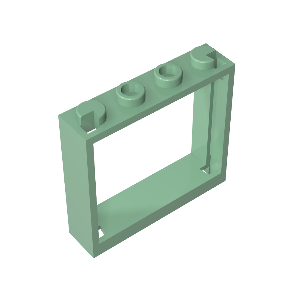 Ventana 1 x 4 x 3 sin pestañas de persiana-MyGobricksEs