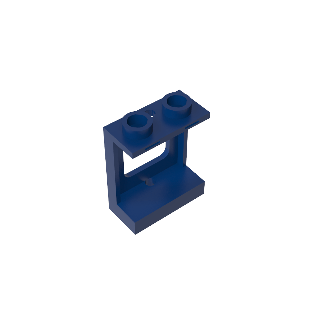 Ventana de 1 x 2 x 2, plano, un solo orificio superior e inferior para vidrio-MyGobricksEs