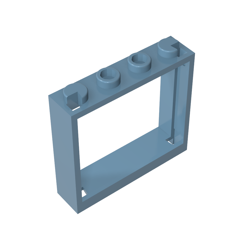 Ventana 1 x 4 x 3 sin pestañas de persiana-MyGobricksEs