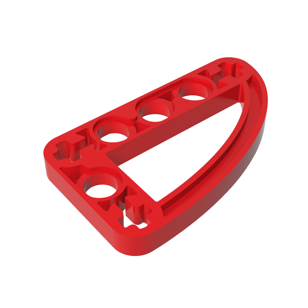 Viga técnica 3 x 5 en forma de L con un cuarto de elipse delgado-MyGobricksEs