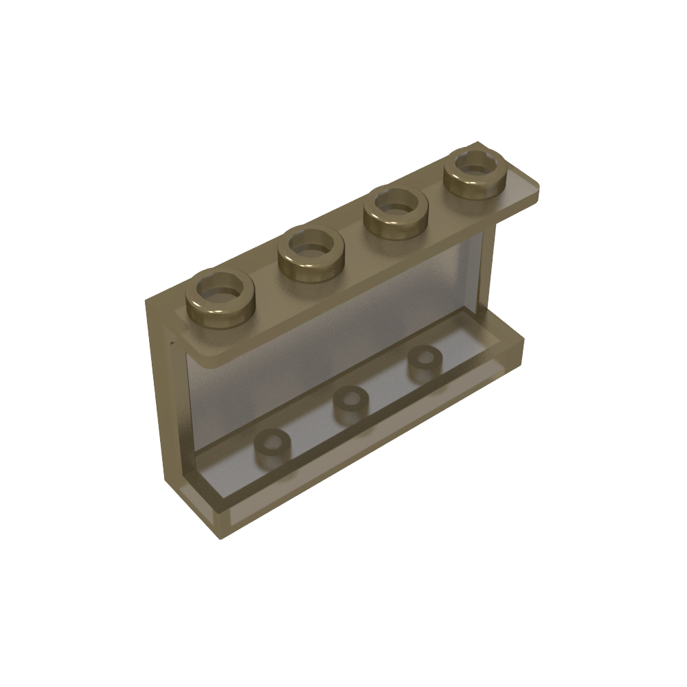 Panel 1 x 4 x 2 con soportes laterales - Montantes huecos-MyGobricksEs