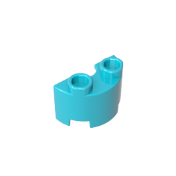 Ladrillo redondo, mitad 1 x 2-MyGobricksEs
