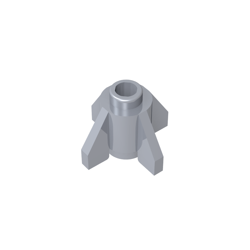 Ladrillo redondo 1 x 1 con aletas, montante abierto-MyGobricksEs