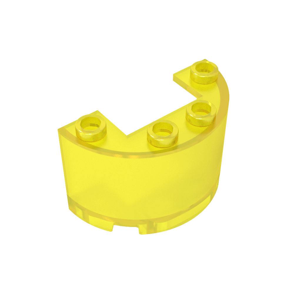 Cilindro de medio cuerpo de 2 x 4 x 2 con recorte de 1 x 2-MyGobricksEs