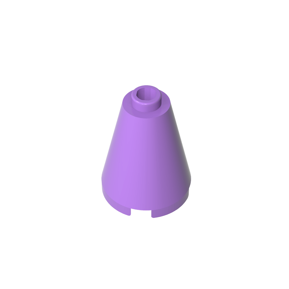 Cono 2 x 2 x 2 con perno abierto bloqueado-MyGobricksEs
