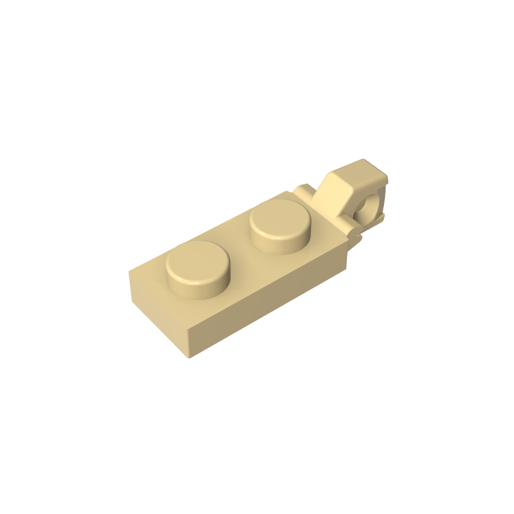 Placa de bisagra 1 x 2 con bloqueo con 1 dedo en el extremo, sin ranura-MyGobricksEs