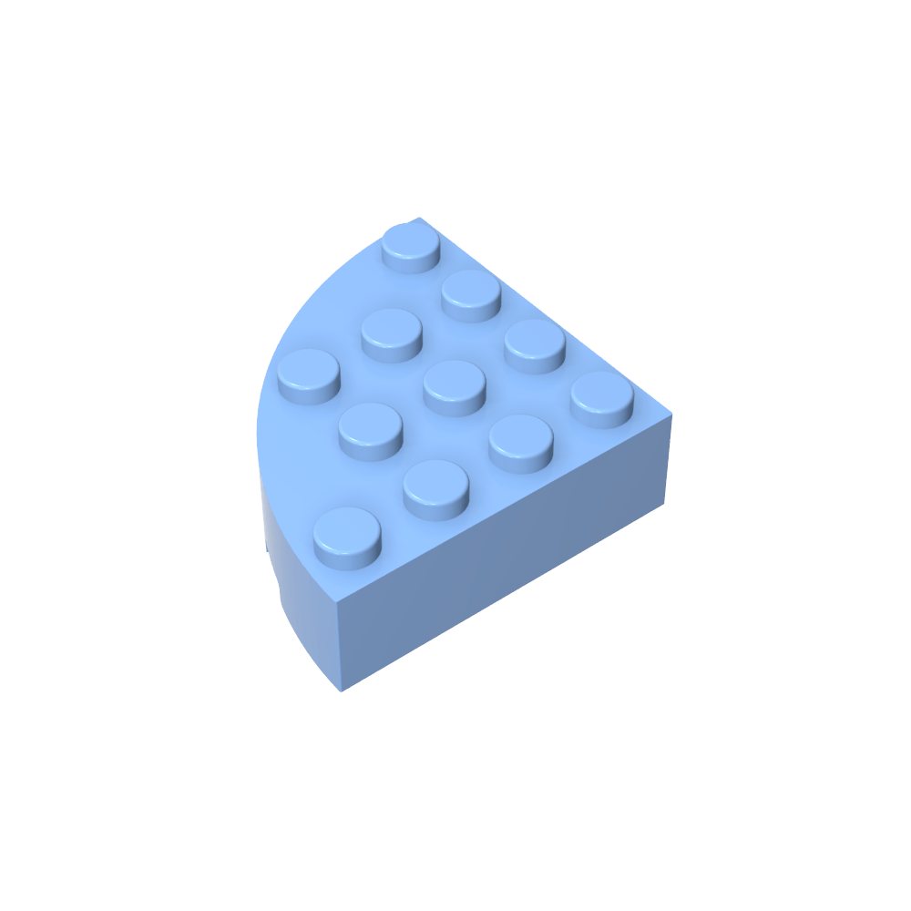 Ladrillo de esquina redonda de 4 x 4, ladrillo completo-MyGobricksEs