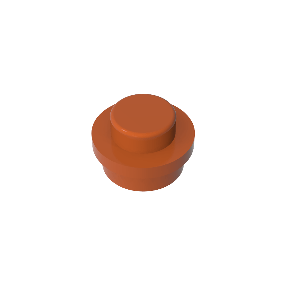Placa Redonda 1 x 1 con Perno Sólido-MyGobricksEs