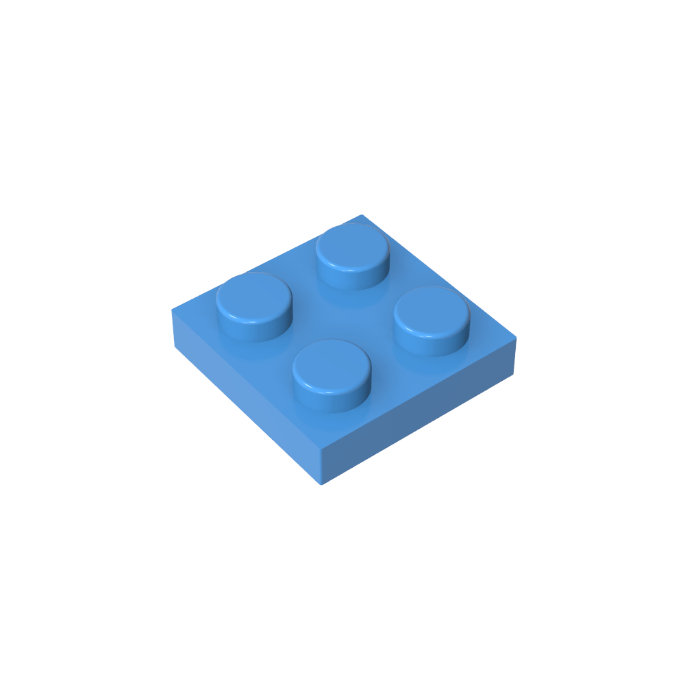 Placa 2 x 2-MyGobricksEs