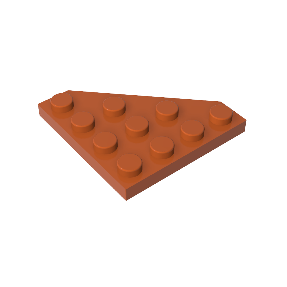Placa de cuña de 4 x 4 con esquina cortada-MyGobricksEs