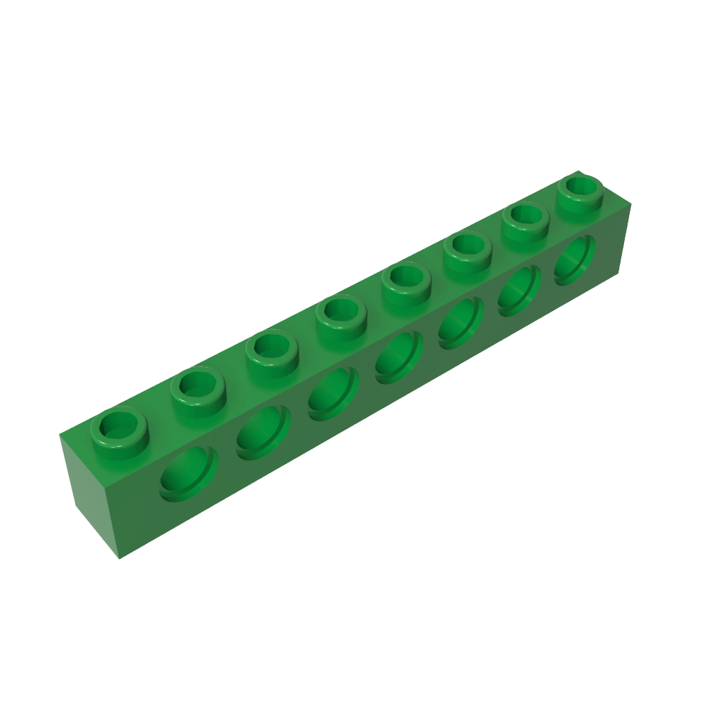 Ladrillo técnico 1 x 8 [7 agujeros]-MyGobricksEs