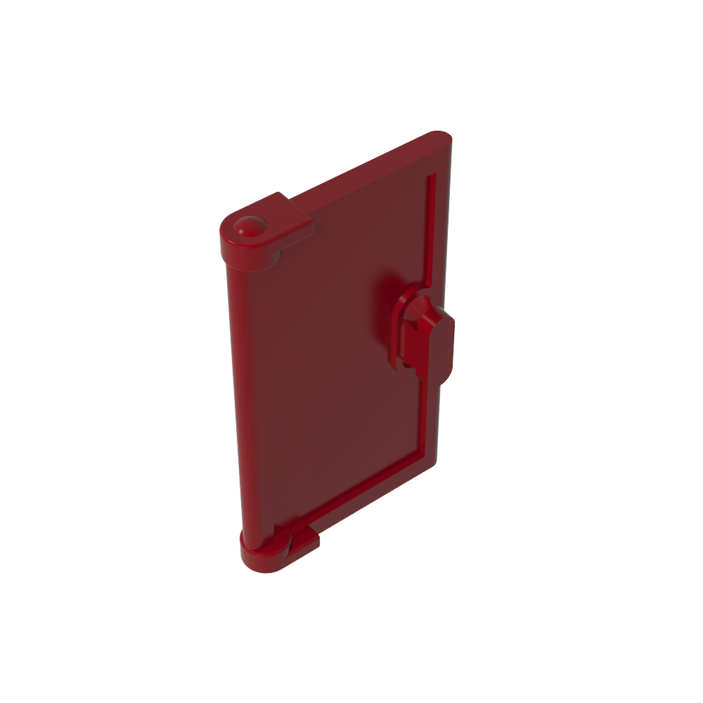 Puerta 1x2x3 con Tirador Vertical, Molde Nuevo para Marcos sin Mesa-MyGobricksEs