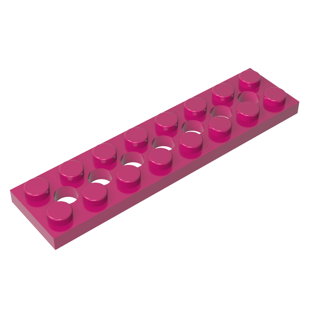 Placa técnica 2 x 8 [7 agujeros]-MyGobricksEs