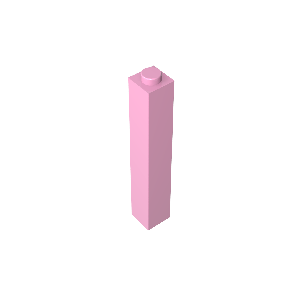 Ladrillo 1 x 1 x 5 con montante abierto o hueco bloqueado-MyGobricksEs