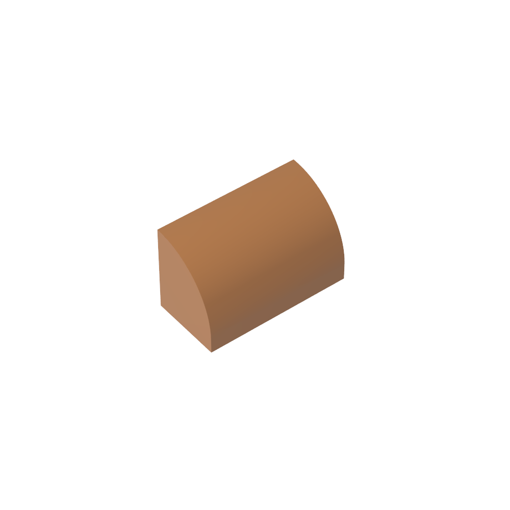 Ladrillo curvo 1 x 2 x 1 sin montantes-MyGobricksEs
