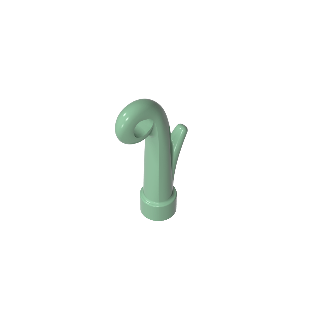 Planta, tallo de hierba con agujero para barra [3,2 mm]-MyGobricksEs