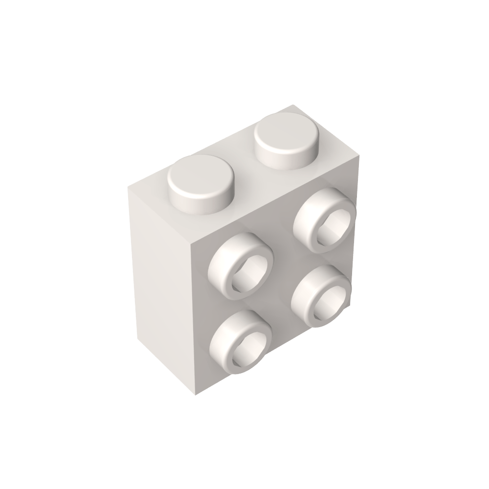 Ladrillo especial 1 x 2 x 1 2/3 con cuatro montantes en un lado-MyGobricksEs