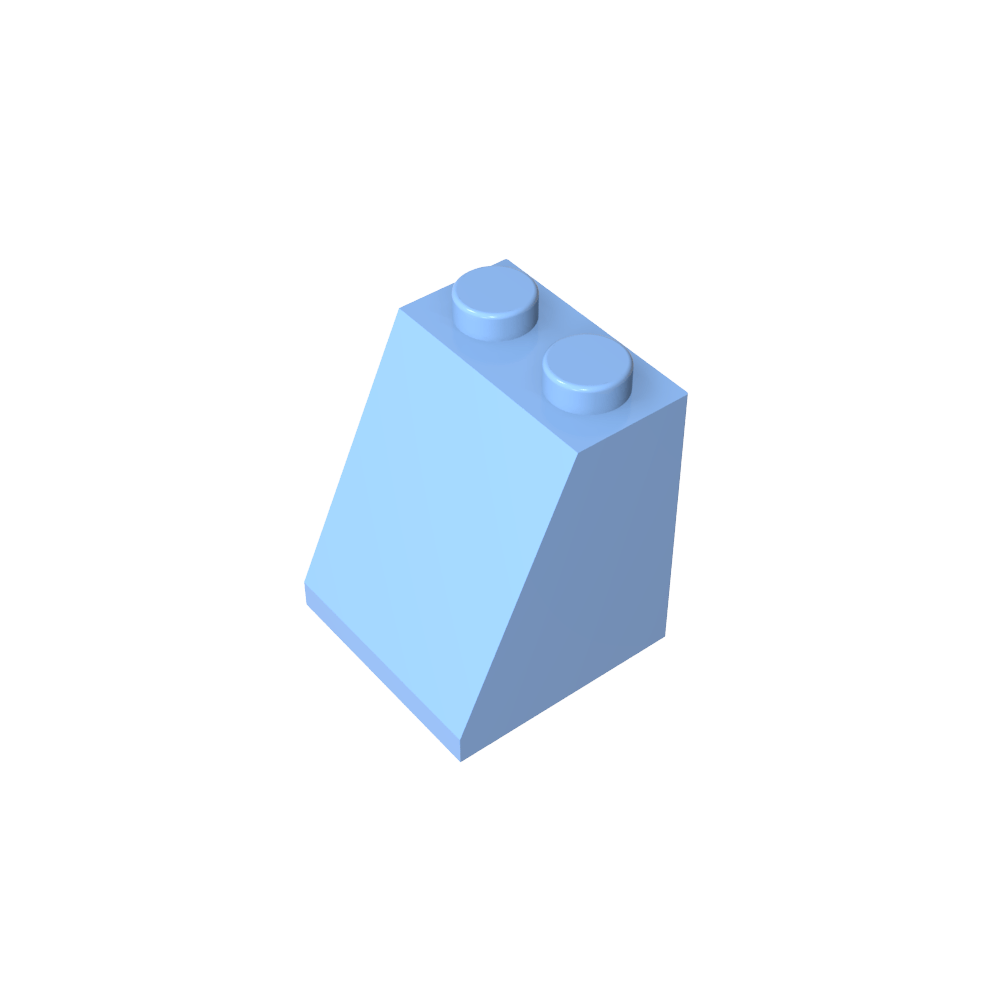 Pendiente 65° 2 x 2 x 2 con tubo inferior-MyGobricksEs