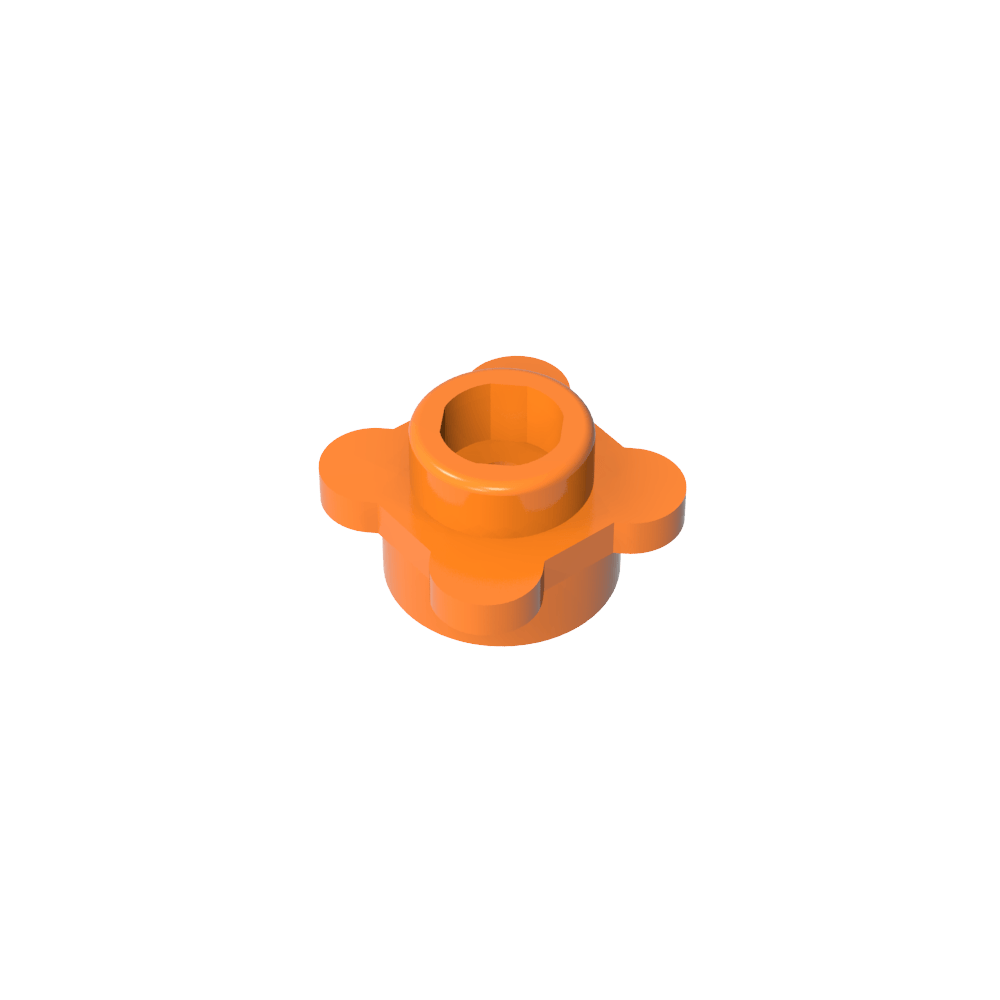 Planta, Flor, Plato Redondo 1 x 1 con 4 Pétalos-MyGobricksEs