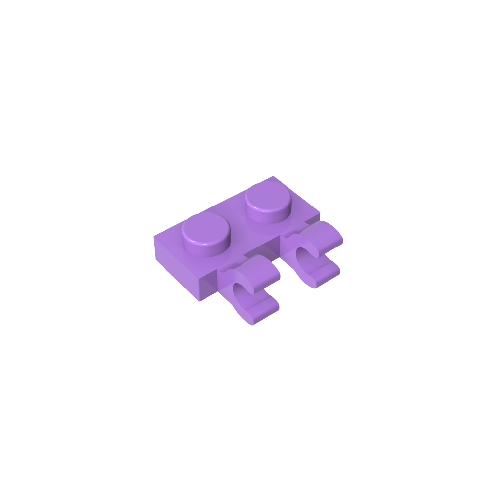 Placa especial 1 x 2 con clips horizontales [clips en U gruesos]-MyGobricksEs