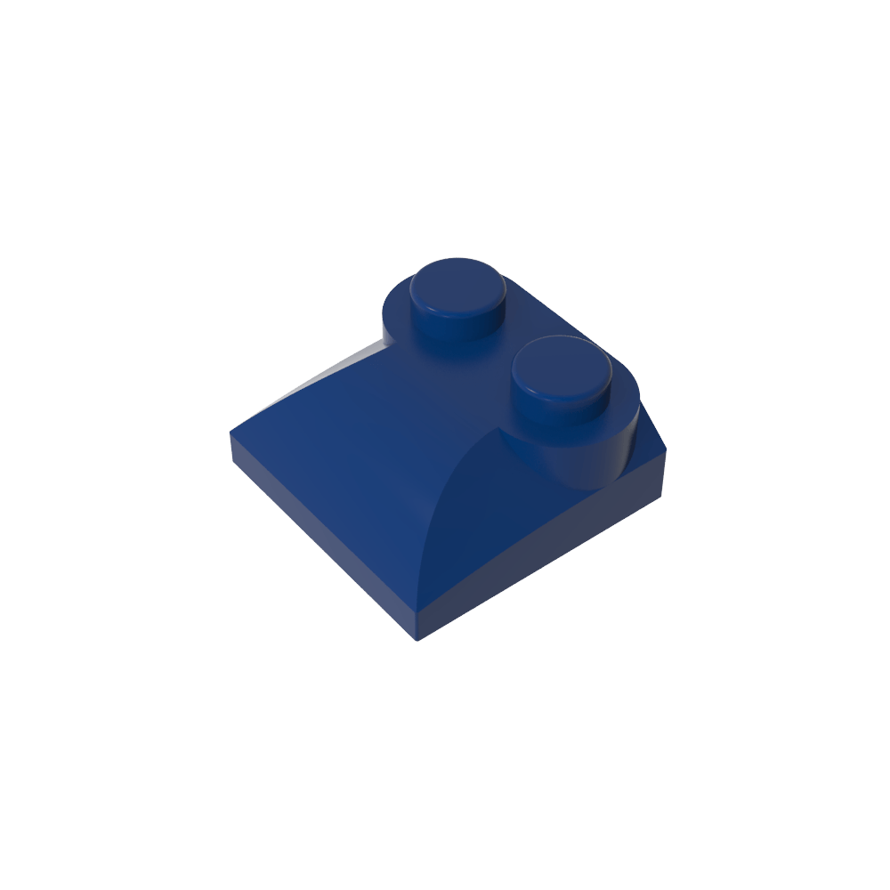 Ladrillo Curvo 2 x 2 x 2/3 Dos Montantes y Extremo de Pendiente Curvo-MyGobricksEs