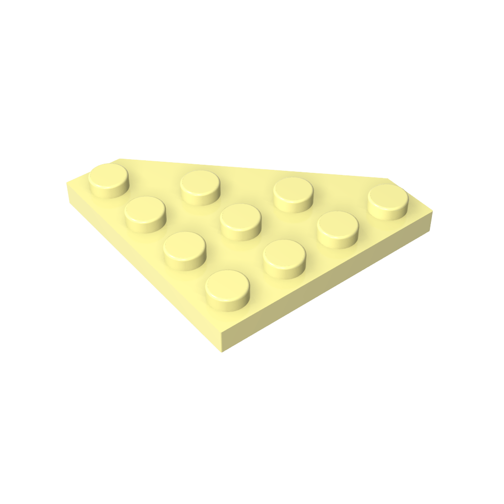 Placa de cuña de 4 x 4 con esquina cortada-MyGobricksEs
