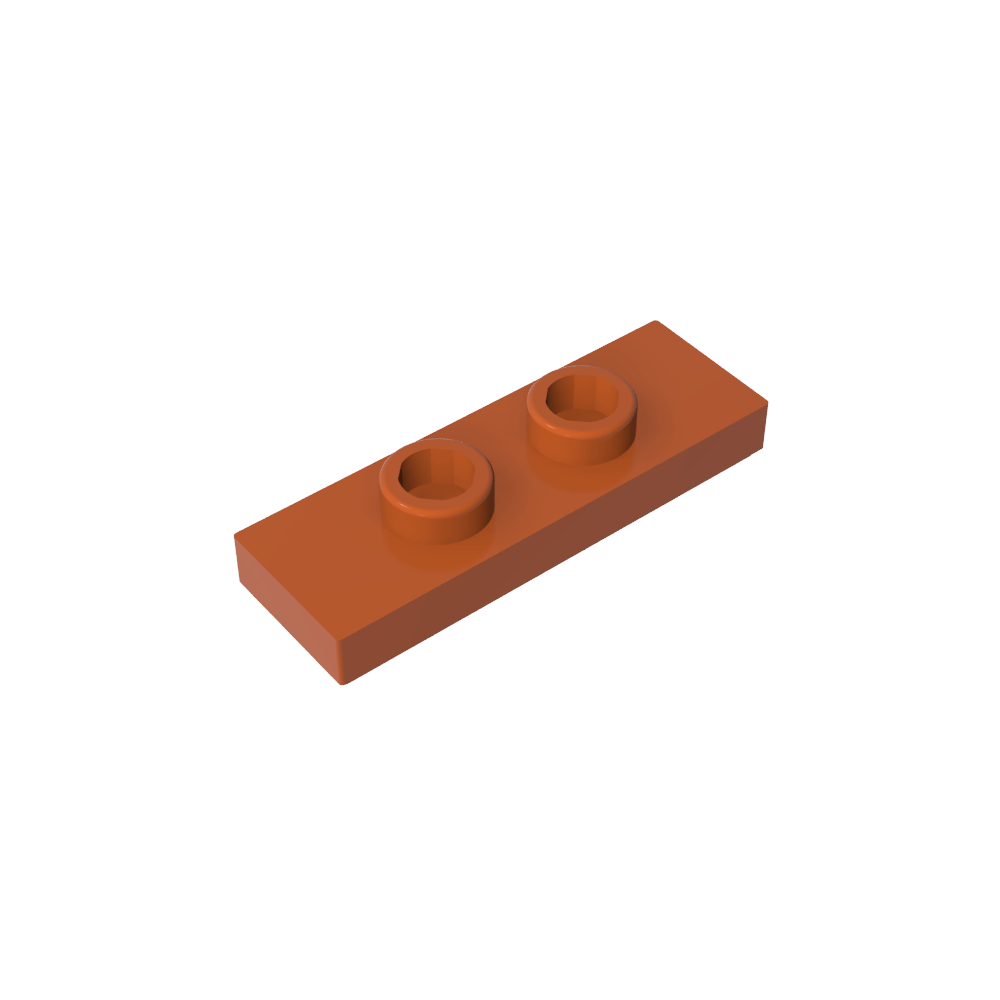 Placa especial 1 x 3 con 2 pernos con ranura y soporte interior para pernos (puente)-MyGobricksEs