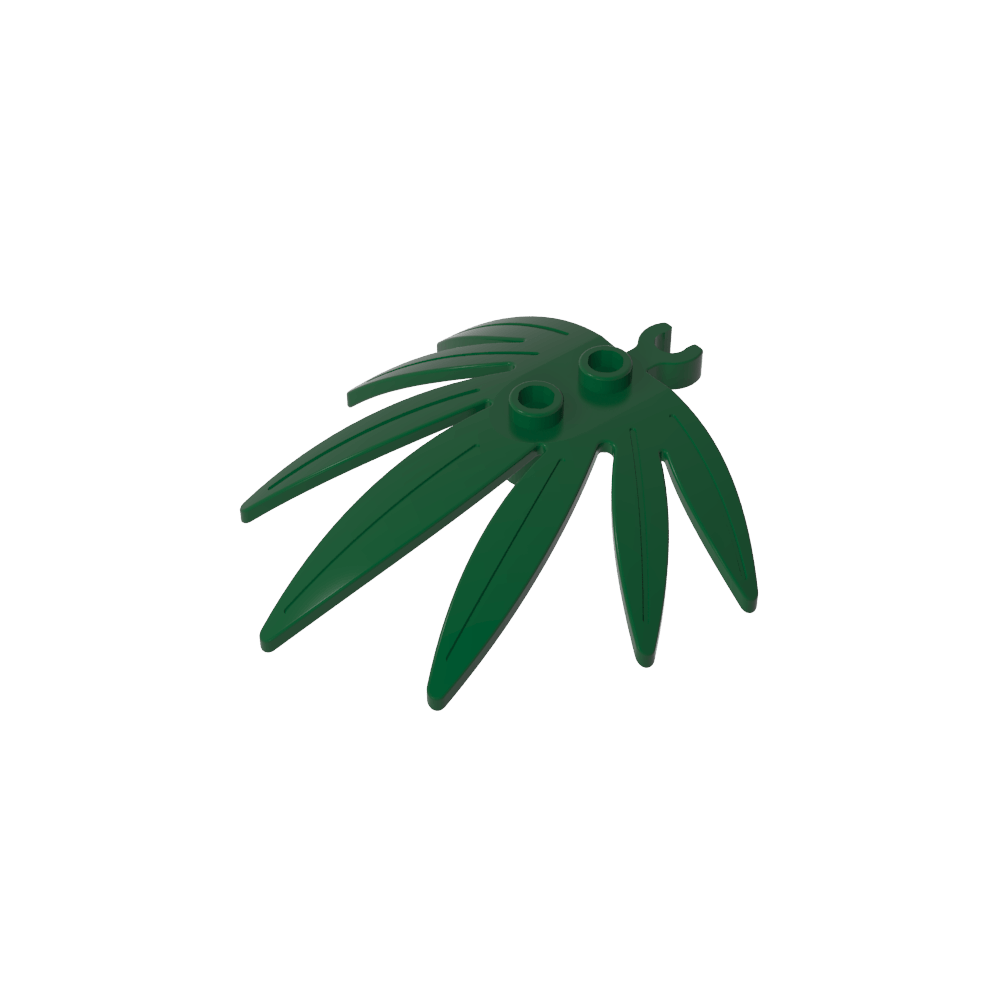 Planta, hojas 6 x 5 Swordleaf con clip (clip O abierto grueso)-MyGobricksEs
