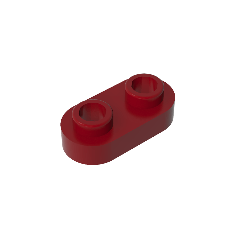 Placa Especial 1 x 2 Redondeada con 2 Tacos Abiertos-MyGobricksEs