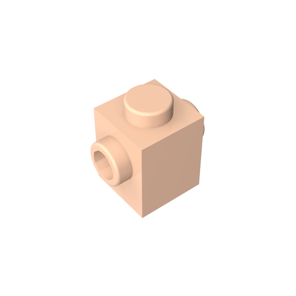 Ladrillo especial 1 x 1 con tacos en 2 lados-MyGobricksEs
