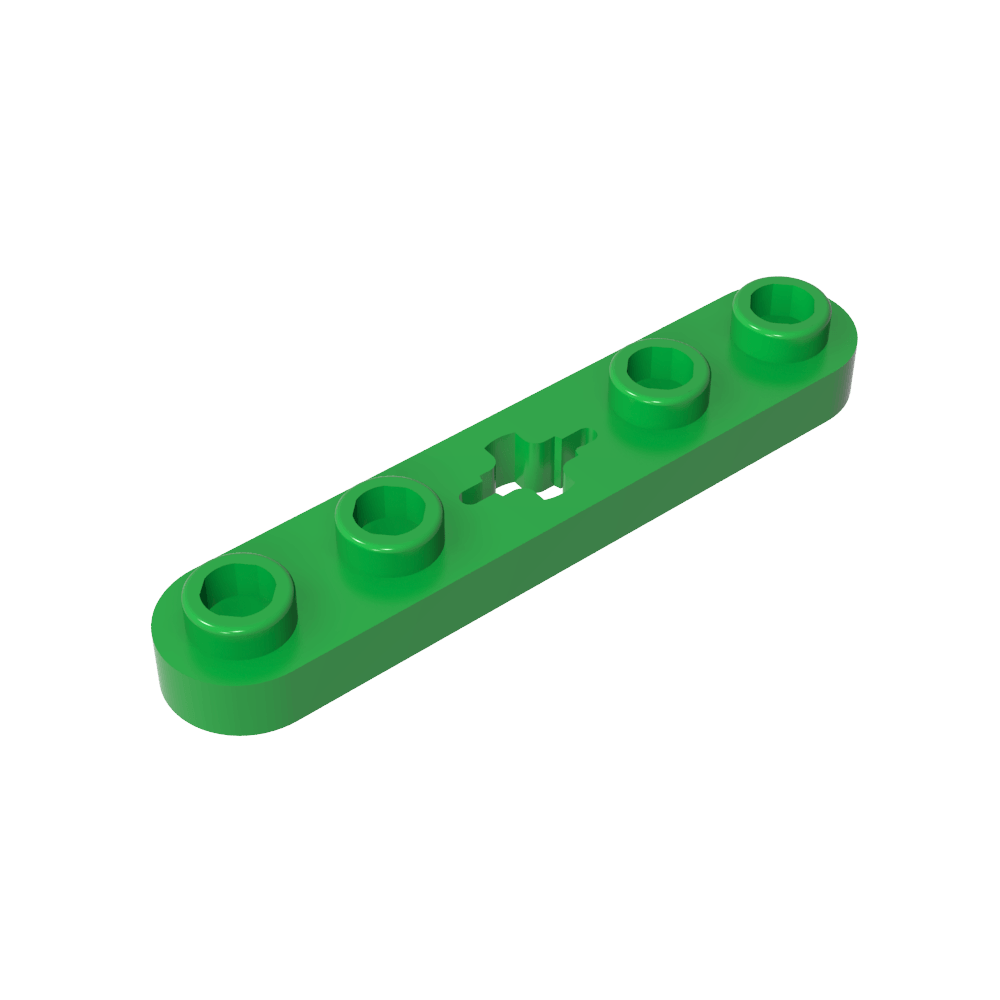Placa técnica 1 x 5 con extremos lisos, 4 pernos y orificio para eje central-MyGobricksEs