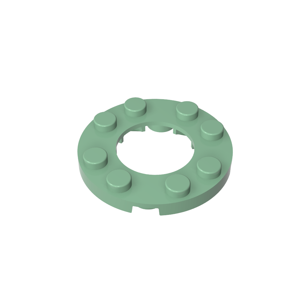 Plato redondo 4x4 con agujero 2x2-MyGobricksEs