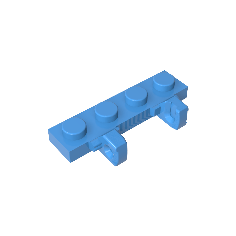Placa de bisagra 1 x 4 Bloqueo doble 1 dedo-MyGobricksEs
