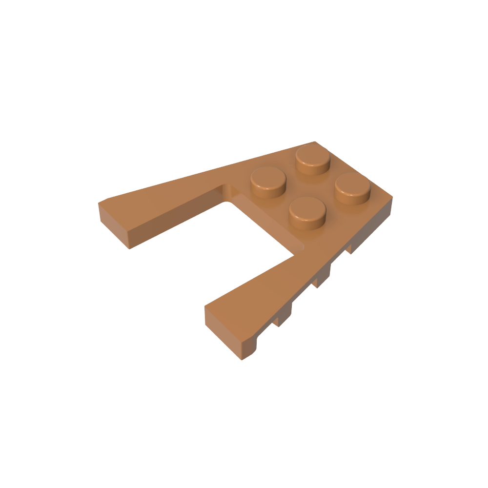 Placa de cuña 4 x 4 con corte de 2 x 2-MyGobricksEs