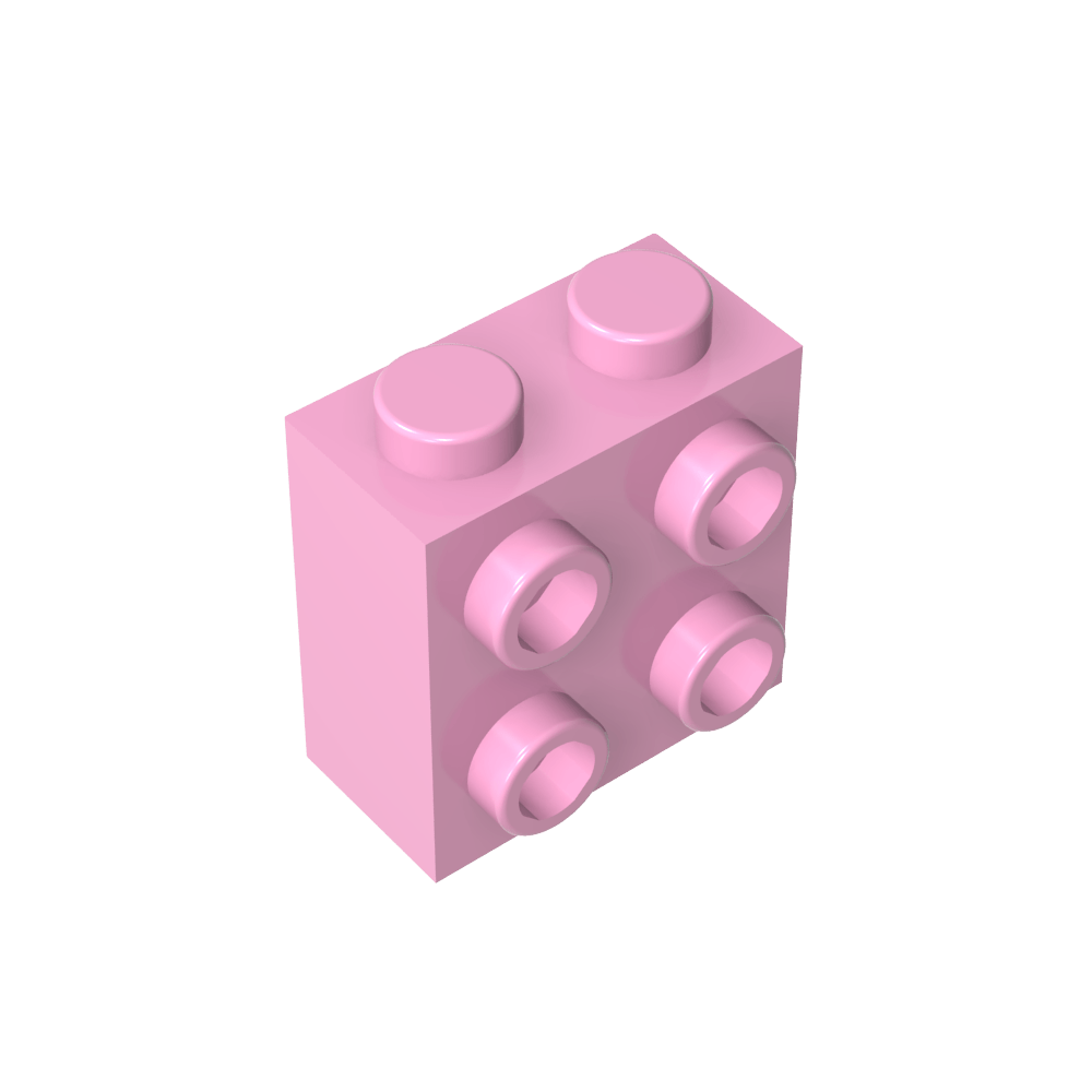 Ladrillo especial 1 x 2 x 1 2/3 con cuatro montantes en un lado-MyGobricksEs