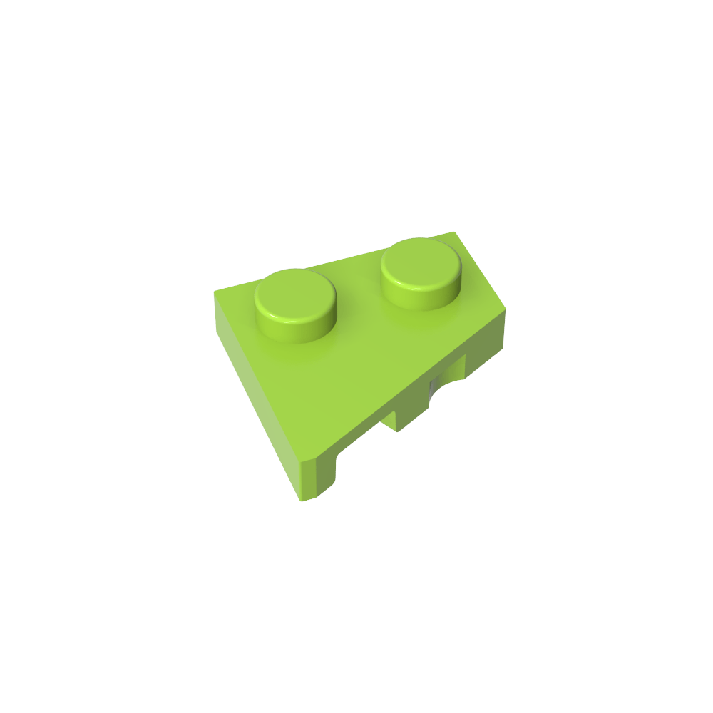 Placa de cuña 2 x 2 derecha-MyGobricksEs