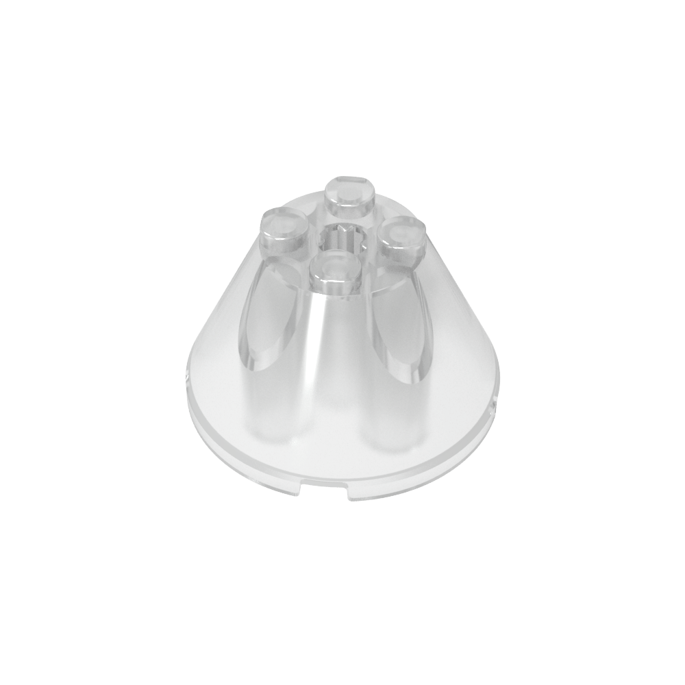 Cono 4 x 4 x 2 con orificio para eje [Simple]-MyGobricksEs