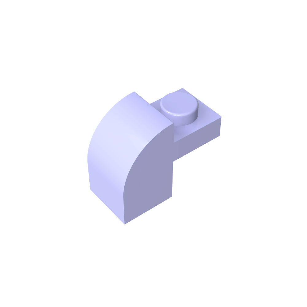 Ladrillo curvo 1 x 2 x 1 1/3 con parte superior curva-MyGobricksEs