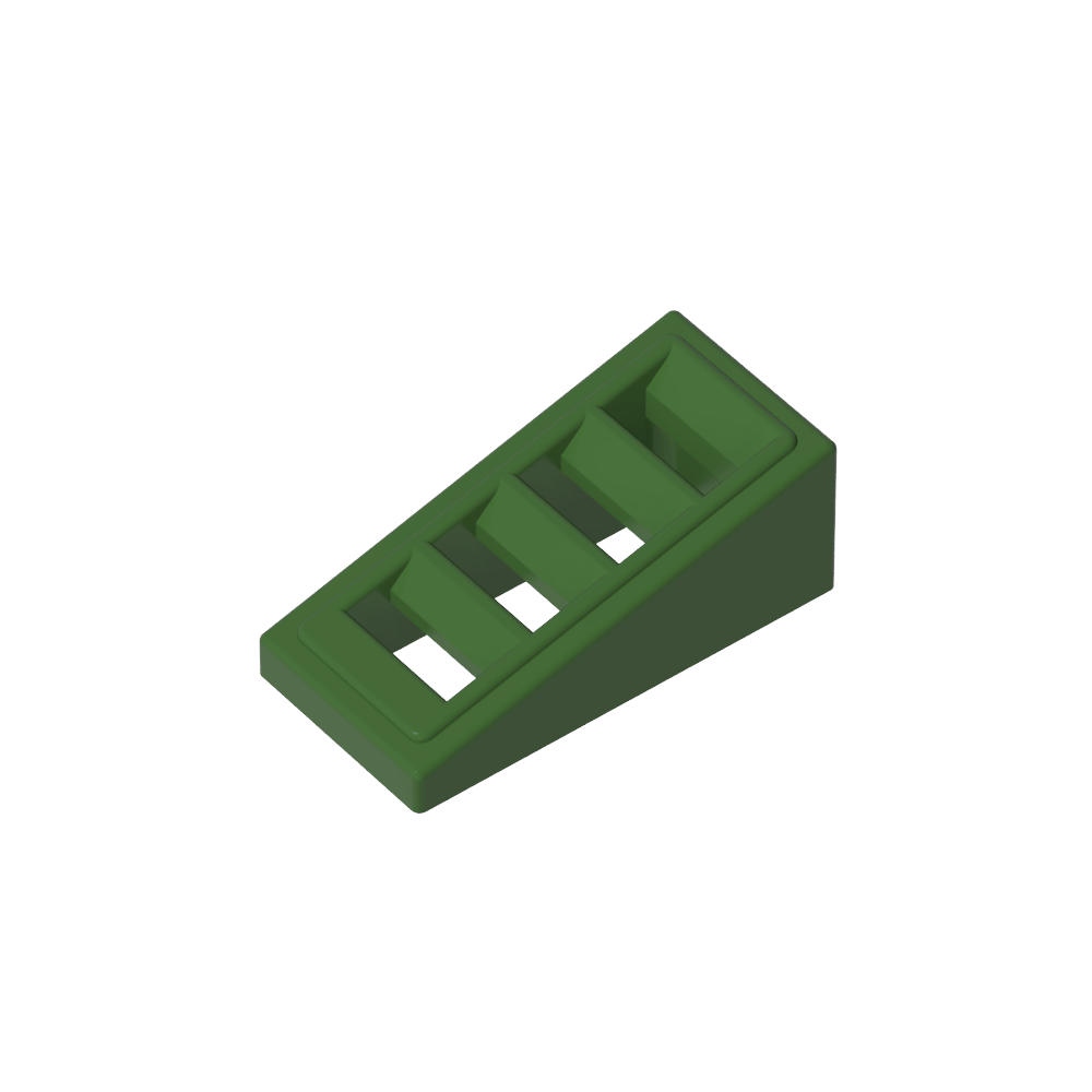 Pendiente 18° 2 x 1 x 2/3 con 4 ranuras-MyGobricksEs