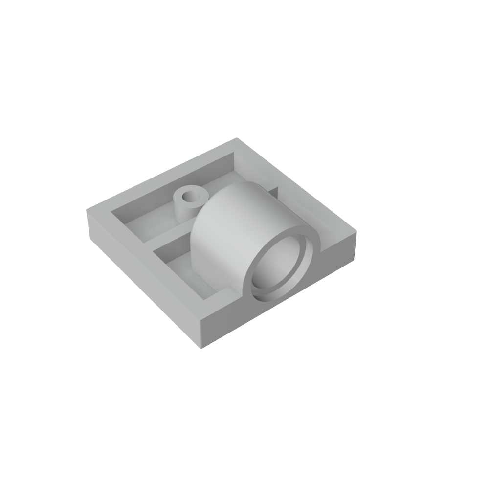 Placa Especial 2 x 2 con 1 Orificio para Pasador [Costilla Inferior Completa]-MyGobricksEs