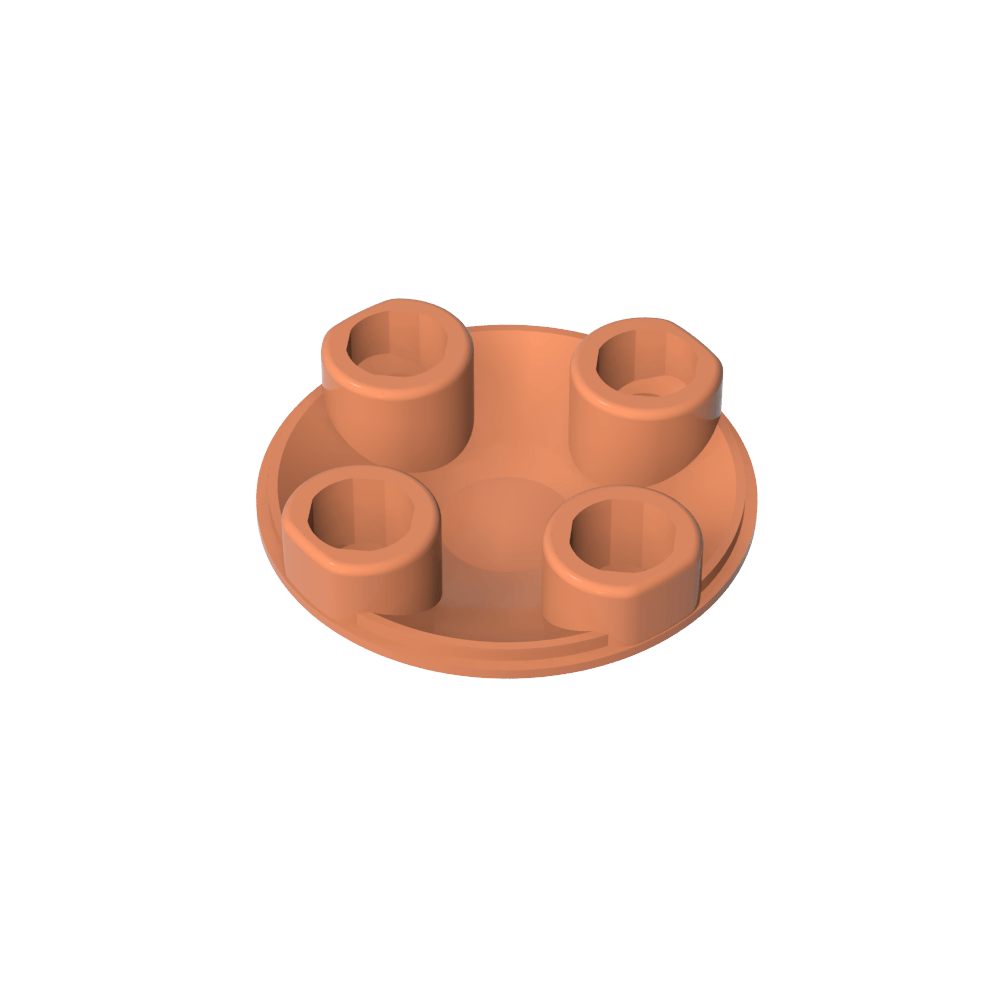 Plato redondo 2 x 2 con fondo redondeado [Boat Stud]-MyGobricksEs
