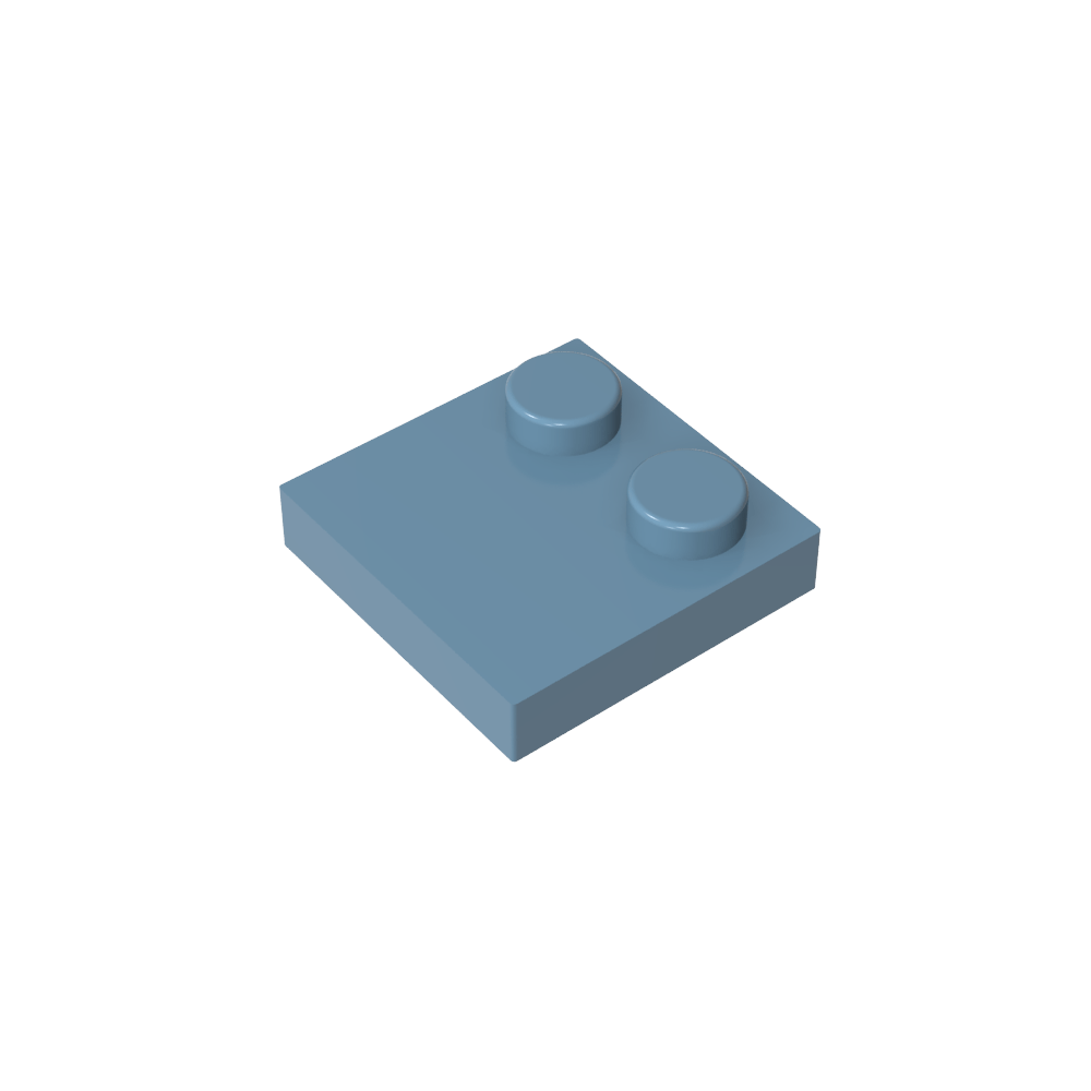 Placa Especial 2 x 2 con Solo 2 tacos-MyGobricksEs