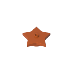 Placa especial de estrella de 5 puntas de 4 x 4 2/3 con un perno-MyGobricksEs