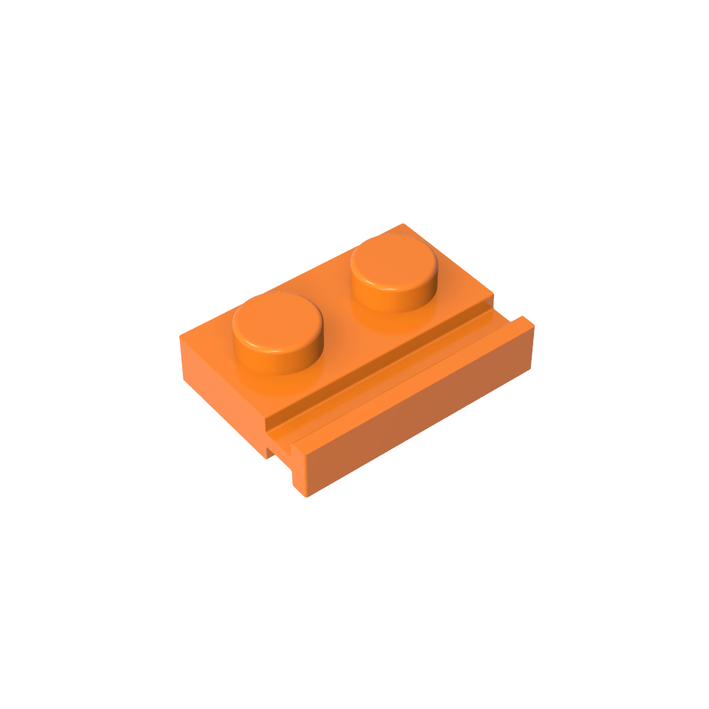 Placa Especial 1 x 2 con Riel para Puerta-MyGobricksEs