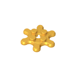 Placa redonda de 2 x 2 con 6 dientes de engranaje / pétalos de flor-MyGobricksEs
