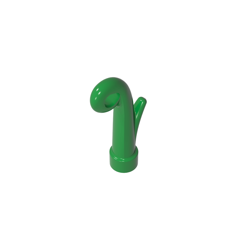 Planta, tallo de hierba con agujero para barra [3,2 mm]-MyGobricksEs