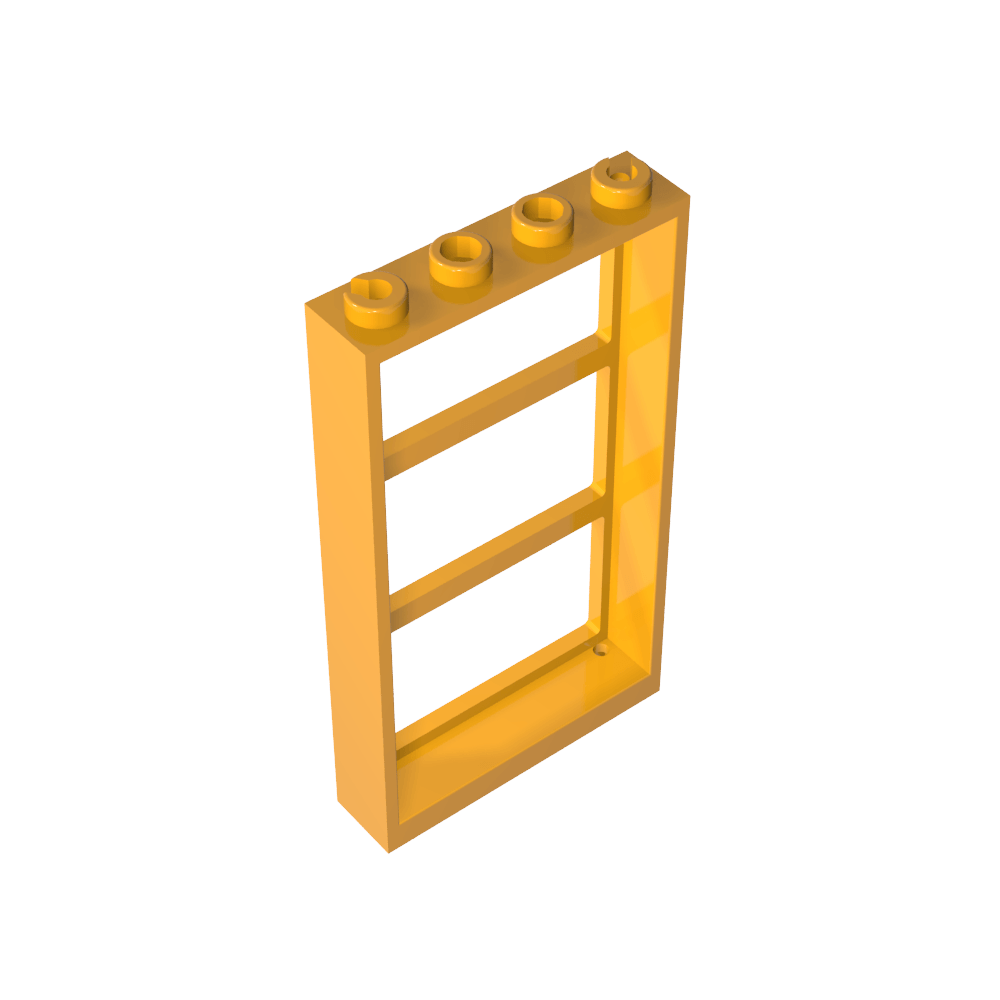 Ventana 1 x 4 x 6 Marco con 3 paneles-MyGobricksEs