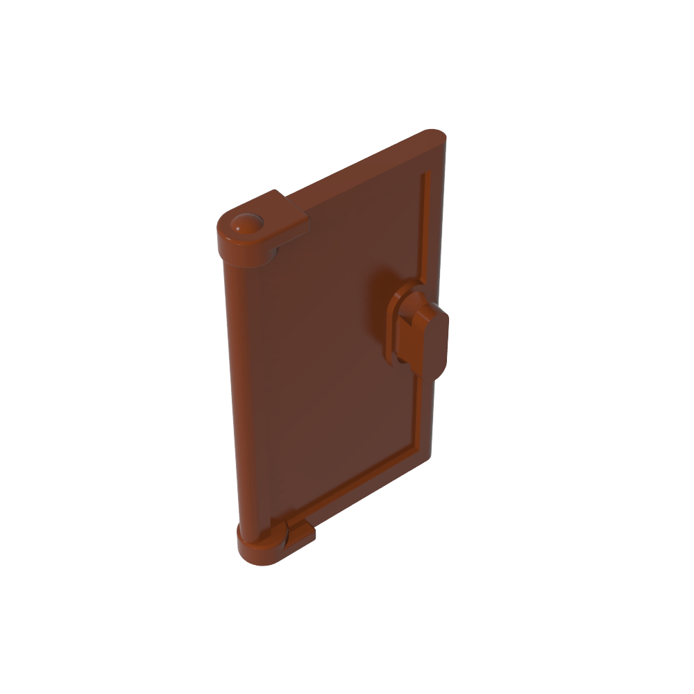 Puerta 1x2x3 con Tirador Vertical, Molde Nuevo para Marcos sin Mesa-MyGobricksEs