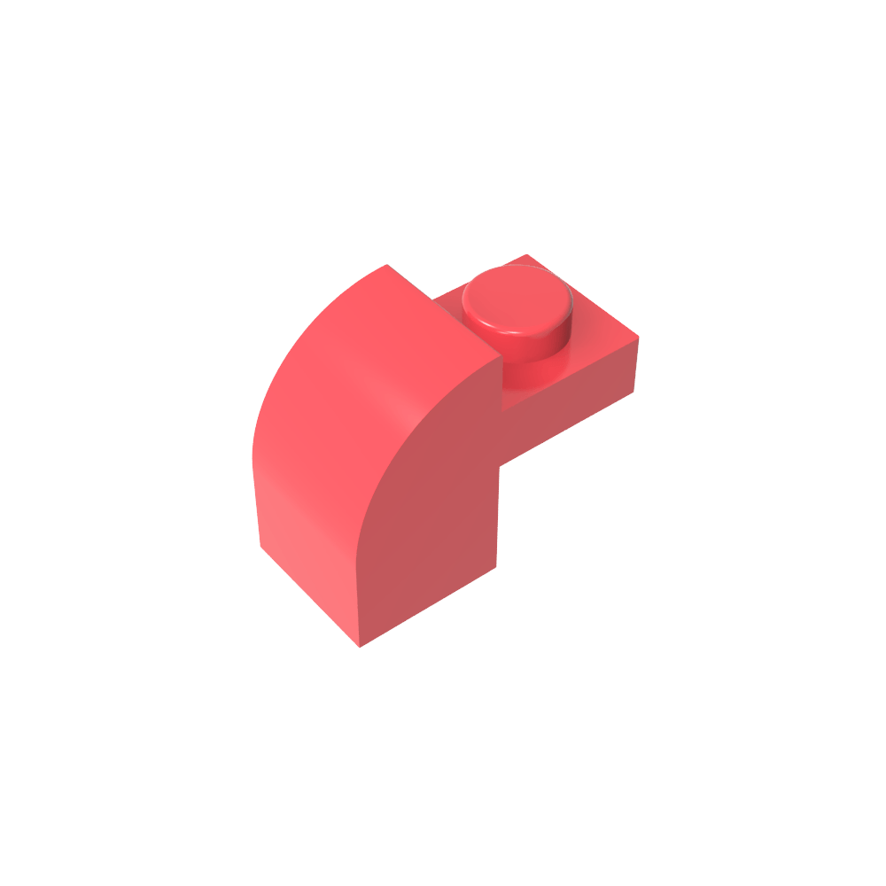 Ladrillo curvo 1 x 2 x 1 1/3 con parte superior curva-MyGobricksEs