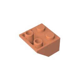 Pendiente invertida de 45° 2 x 2 [Pasador inferior ovoide, orificios para pernos del tamaño de una barra]-MyGobricksEs